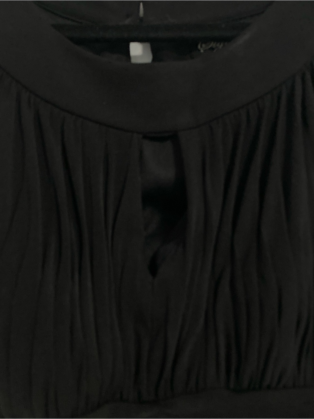 Signature by Sangria Black/Gray Dress Fit & Flare handkerchief hem sleeveless 8 - Picture 6 of 16
